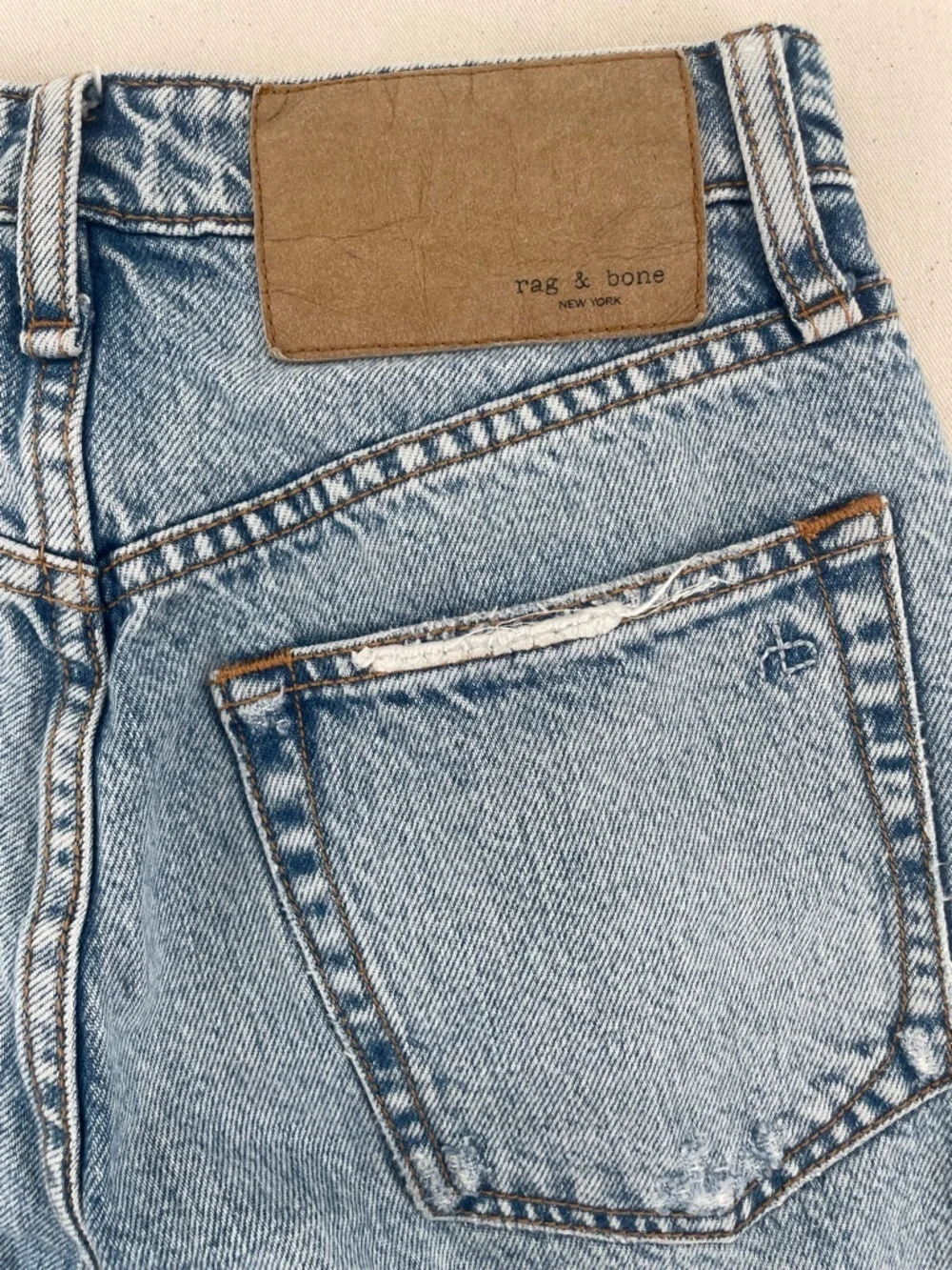 Rag & Bone Light Blue Straight Leg Jeans